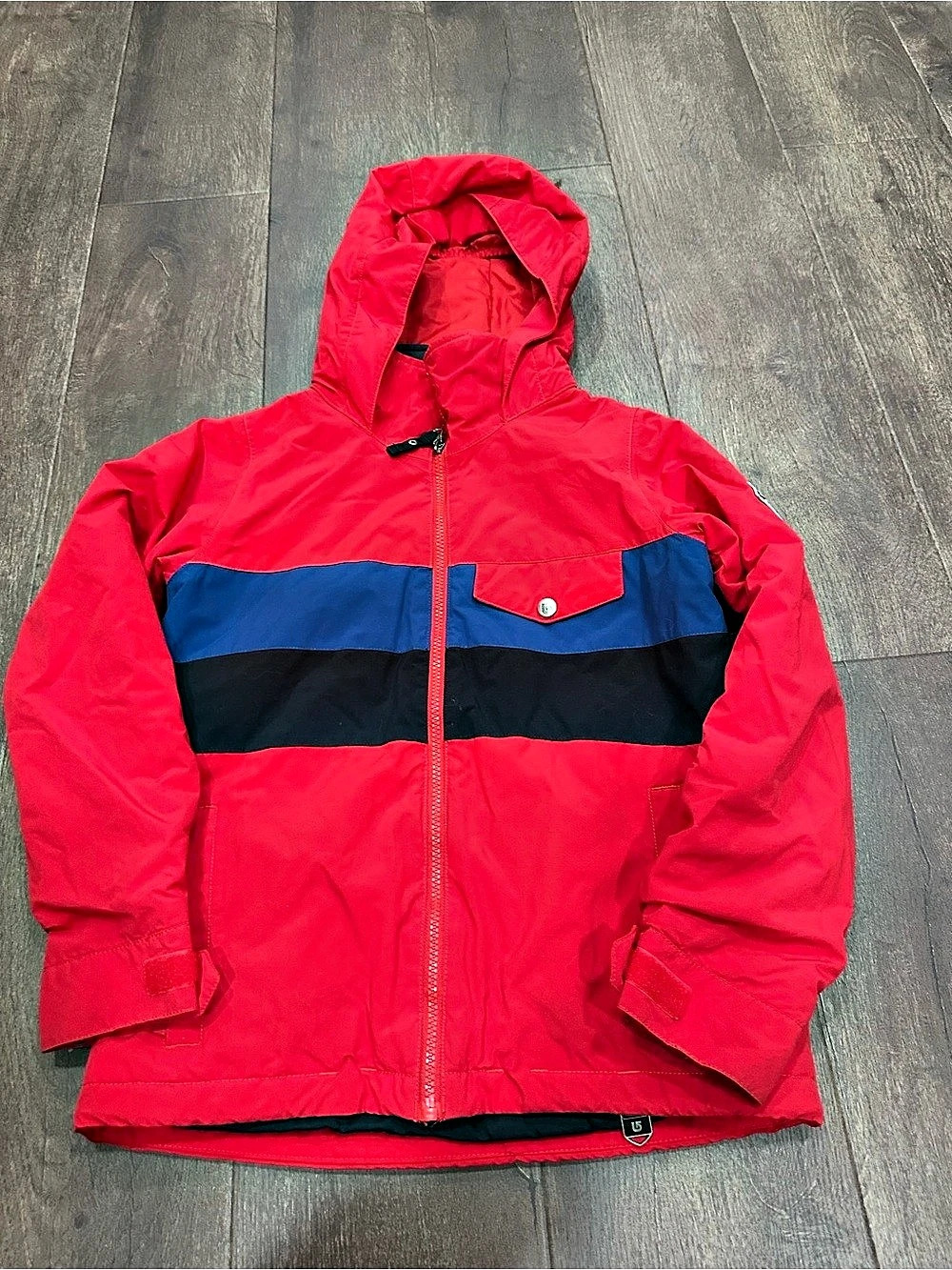 Burton Color Block Ski Jacket Red & Blue Size Small
